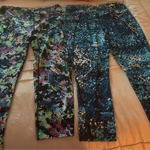 Colorful Patterned Women's Leggings set of 2
